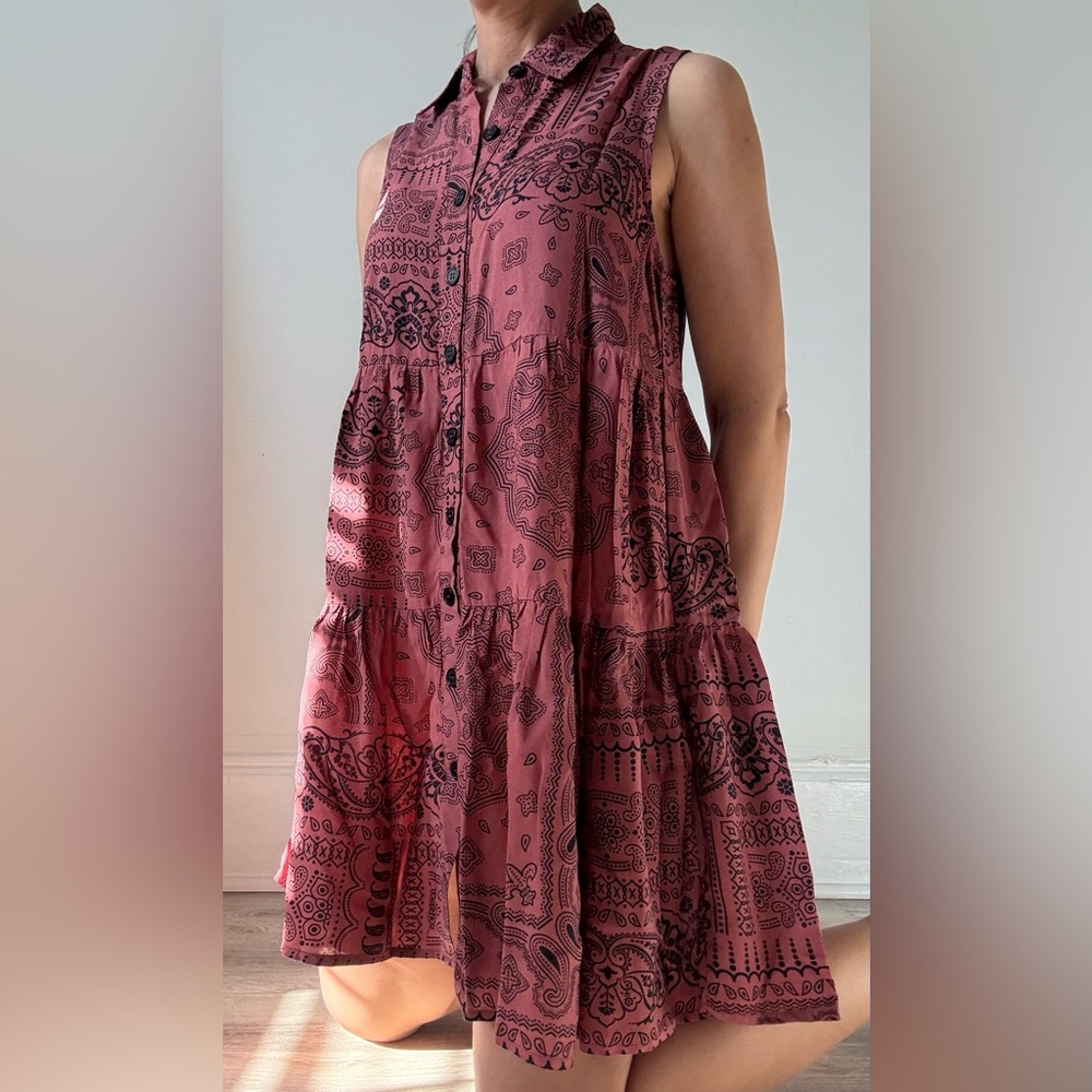 Paisley Shirt Dress
